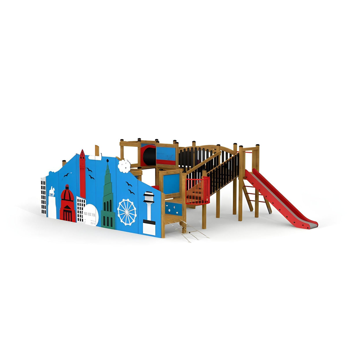 Gewerbefabrik Spielturm Urs Outdoor Spielgeraet Kletterturm 3 Jahre Holz Spielplatz