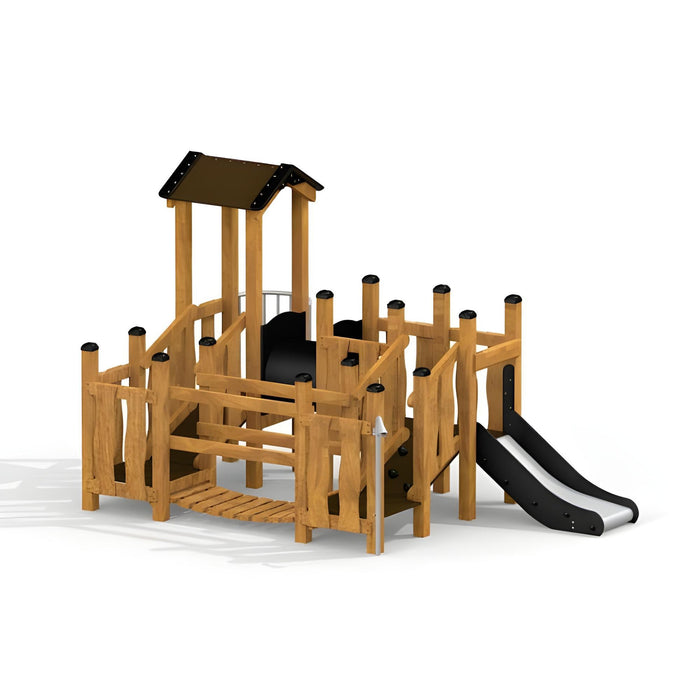 Gewerbefabrik Spielturm Veit Outdoor Spielgeraet Kletterturm 1 Jahre U3 Holz Spielplatz