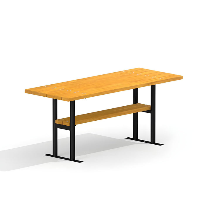 Gewerbefabrik Tisch Ansbach Holz Outdoor Stadtmobiliar Ansicht