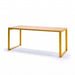 Gewerbefabrik Tisch Arnshausen Holz Outdoor Stadtmobiliar Gelb RAL 1028