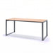Gewerbefabrik Tisch Arnshausen Holz Outdoor Stadtmobiliar Grau RAL 7011
