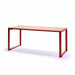 Gewerbefabrik Tisch Arnshausen Holz Outdoor Stadtmobiliar Rot RAL 3001