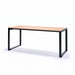 Gewerbefabrik Tisch Arnshausen Holz Outdoor Stadtmobiliar Schwarz RAL 9017