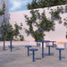 Gewerbefabrik Tisch Eichstedt Stahl Outdoor Stadtmobiliar Blau RAL 5005 Szene