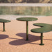 Gewerbefabrik Tisch Eichstedt Stahl Outdoor Stadtmobiliar Grün RAL 6018 Sitzgruppe