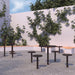 Gewerbefabrik Tisch Eichstedt Stahl Outdoor Stadtmobiliar Schwarz RAL 9017 Szene