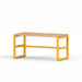 Gewerbefabrik Tisch Eppenberg Holz Outdoor Stadtmobiliar Gelb RAL 1028