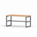 Gewerbefabrik Tisch Eppenberg Holz Outdoor Stadtmobiliar Grau RAL 7011