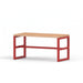 Gewerbefabrik Tisch Eppenberg Holz Outdoor Stadtmobiliar Rot RAL 3001