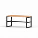 Gewerbefabrik Tisch Eppenberg Holz Outdoor Stadtmobiliar Schwarz RAL 9017
