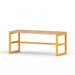 Gewerbefabrik Tisch Eppenbrunn Holz Outdoor Stadtmobiliar Gelb RAL 1028