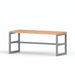 Gewerbefabrik Tisch Eppenbrunn Holz Outdoor Stadtmobiliar Grau RAL 7011
