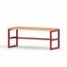 Gewerbefabrik Tisch Eppenbrunn Holz Outdoor Stadtmobiliar Rot RAL 3001
