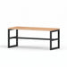 Gewerbefabrik Tisch Eppenbrunn Holz Outdoor Stadtmobiliar Schwarz RAL 9017