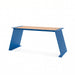 Gewerbefabrik Tisch Erlenmoos Holz Outdoor Stadtmobiliar Blau RAL 5005