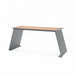 Gewerbefabrik Tisch Erlenmoos Holz Outdoor Stadtmobiliar Grau RAL 7011
