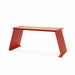 Gewerbefabrik Tisch Erlenmoos Holz Outdoor Stadtmobiliar Rot RAL 3001