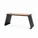 Gewerbefabrik Tisch Erlenmoos Holz Outdoor Stadtmobiliar Schwarz RAL 9017