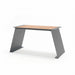 Gewerbefabrik Tisch Erlstedt Holz Outdoor Stadtmobiliar Grau RAL 7011