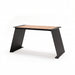 Gewerbefabrik Tisch Erlstedt Holz Outdoor Stadtmobiliar Schwarz RAL 9017