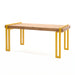 Gewerbefabrik Tisch Herrstein Holz Outdoor Stadtmobiliar Gelb RAL 1028