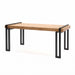 Gewerbefabrik Tisch Herrstein Holz Outdoor Stadtmobiliar Schwarz RAL 9017
