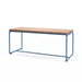 Gewerbefabrik Tisch Lengenwang Holz Outdoor Stadtmobiliar Blau RAL 5005