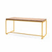 Gewerbefabrik Tisch Lengenwang Holz Outdoor Stadtmobiliar Gelb RAL 1028