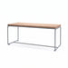 Gewerbefabrik Tisch Lengenwang Holz Outdoor Stadtmobiliar Grau RAL 7011