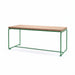 Gewerbefabrik Tisch Lengenwang Holz Outdoor Stadtmobiliar Grün RAL 6018