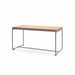 Gewerbefabrik Tisch Lenglern Holz Outdoor Stadtmobiliar Grau RAL 7011