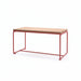 Gewerbefabrik Tisch Lenglern Holz Outdoor Stadtmobiliar Rot RAL 3001