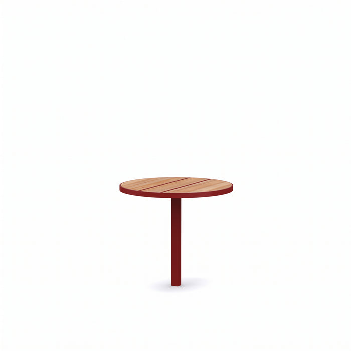 Gewerbefabrik Tisch Neubarnim Outdoor Stadtmobiliar Rot RAL 3001