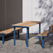 Gewerbefabrik Tisch Neubeckum Outdoor Stadtmobiliar Blau RAL 5005 Sitzgruppe