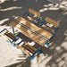 Gewerbefabrik Tisch Neubeckum Outdoor Stadtmobiliar Blau RAL 5005 Szene