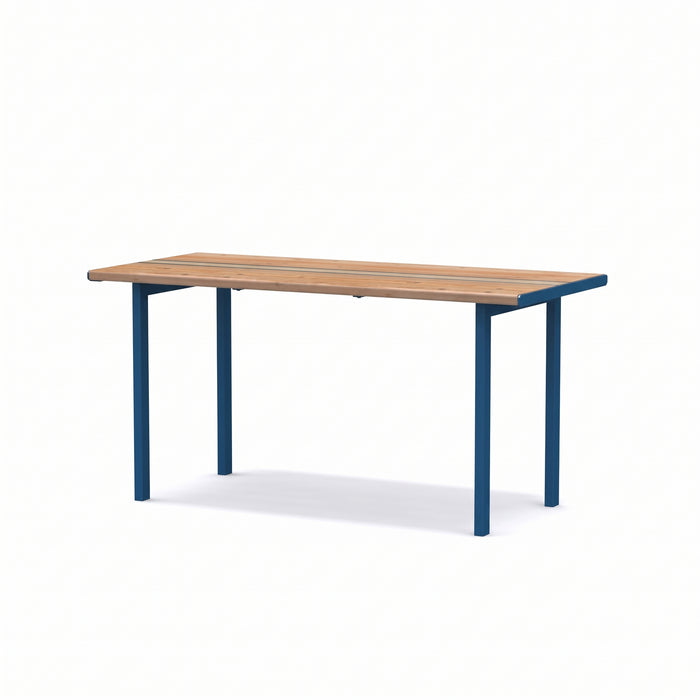 Gewerbefabrik Tisch Neubeckum Outdoor Stadtmobiliar Blau RAL 5005
