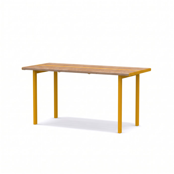 Gewerbefabrik Tisch Neubeckum Outdoor Stadtmobiliar Gelb RAL 1028