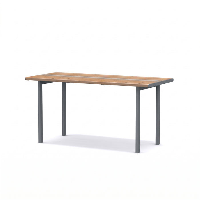 Gewerbefabrik Tisch Neubeckum Outdoor Stadtmobiliar Grau RAL 7011