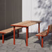 Gewerbefabrik Tisch Neubeckum Outdoor Stadtmobiliar Rot RAL 3001 Sitzgruppe