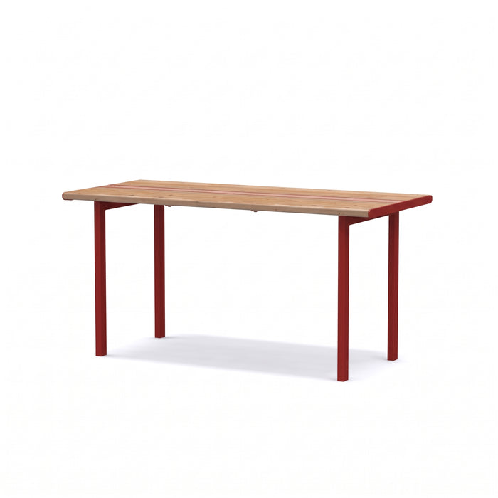 Gewerbefabrik Tisch Neubeckum Outdoor Stadtmobiliar Rot RAL 3001