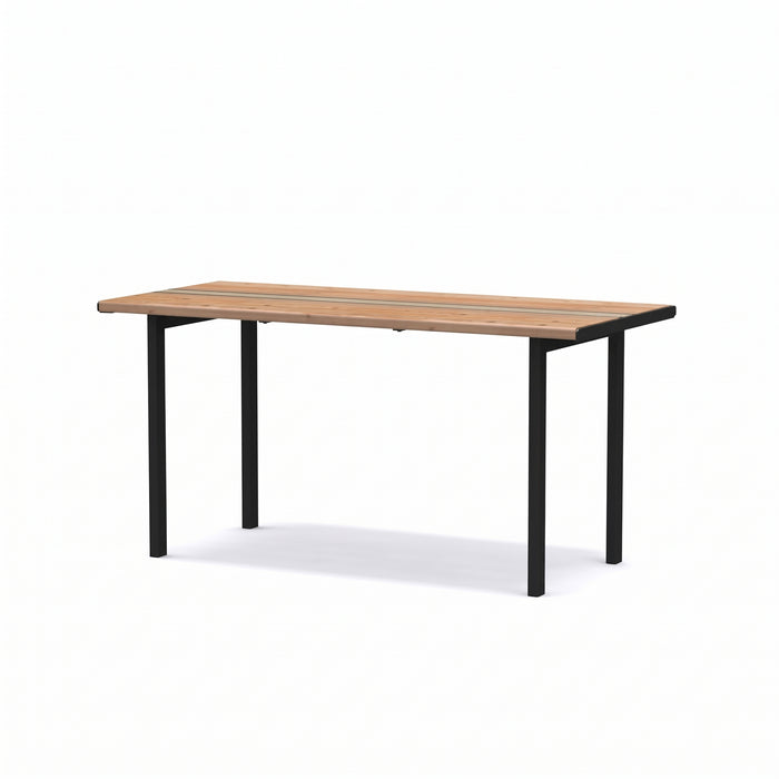 Gewerbefabrik Tisch Neubeckum Outdoor Stadtmobiliar Schwarz RAL 9017