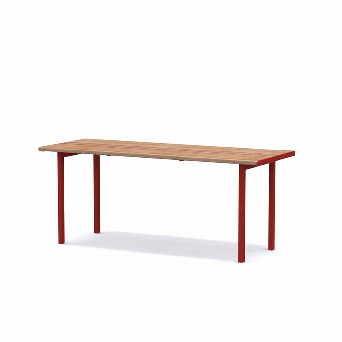 Gewerbefabrik Tisch Neuberend Outdoor Stadtmobiliar Rot RAL 3001