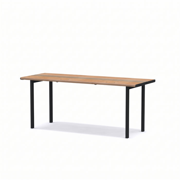 Gewerbefabrik Tisch Neuberend Outdoor Stadtmobiliar Schwarz RAL 9017