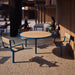 Gewerbefabrik Tisch Neubois Outdoor Stadtmobiliar Blau RAL 5005 Sitzgruppe