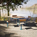 Gewerbefabrik Tisch Neubois Outdoor Stadtmobiliar Blau RAL 5005 Szene