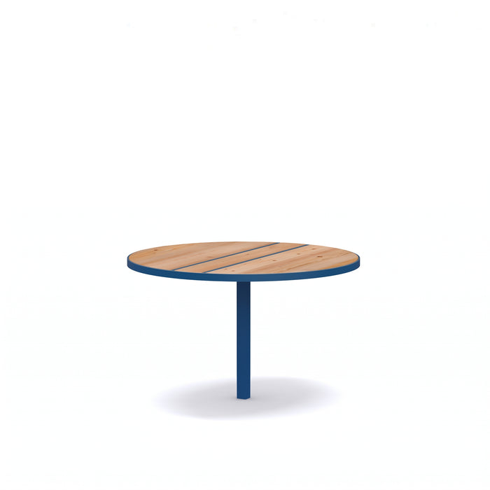 Gewerbefabrik Tisch Neubois Outdoor Stadtmobiliar Blau RAL 5005