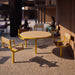 Gewerbefabrik Tisch Neubois Outdoor Stadtmobiliar Gelb RAL 1028 Sitzgruppe