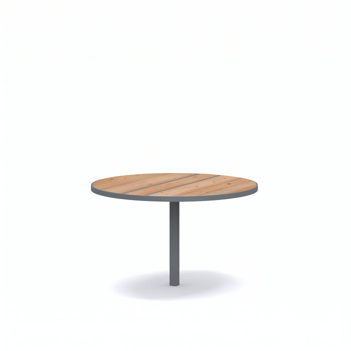 Gewerbefabrik Tisch Neubois Outdoor Stadtmobiliar Grau RAL 7011