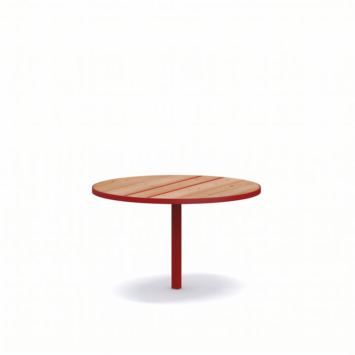 Gewerbefabrik Tisch Neubois Outdoor Stadtmobiliar Rot RAL 3001