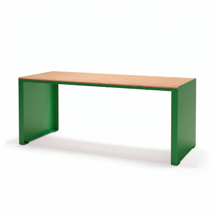 Gewerbefabrik Tisch Ottenhofen Holz Outdoor Stadtmobiliar Grün RAL 6018